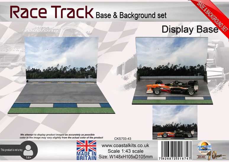 1:43 scale Race Track Base & Background