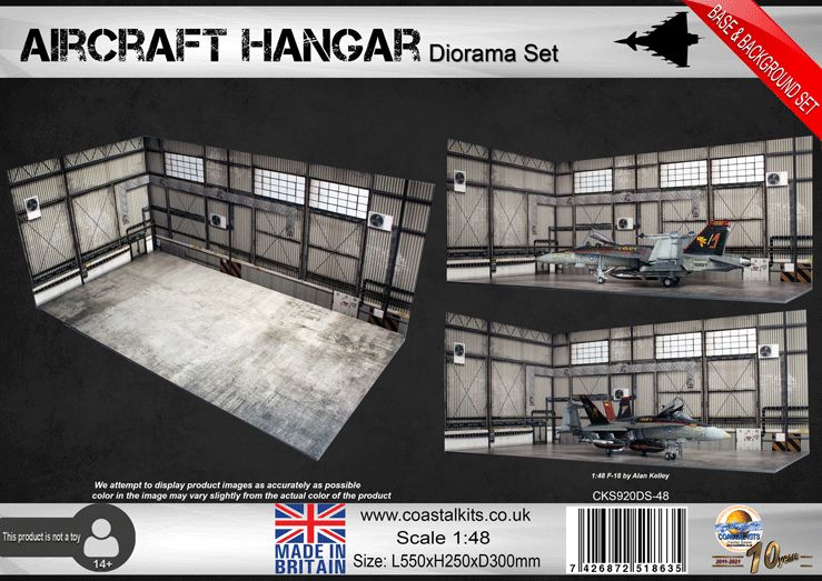 1:48 Hangar Diorama Set – Coastal Display Bases