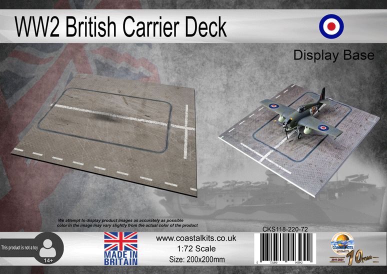 1:72 WW2 British Carrier Deck 200x200mm