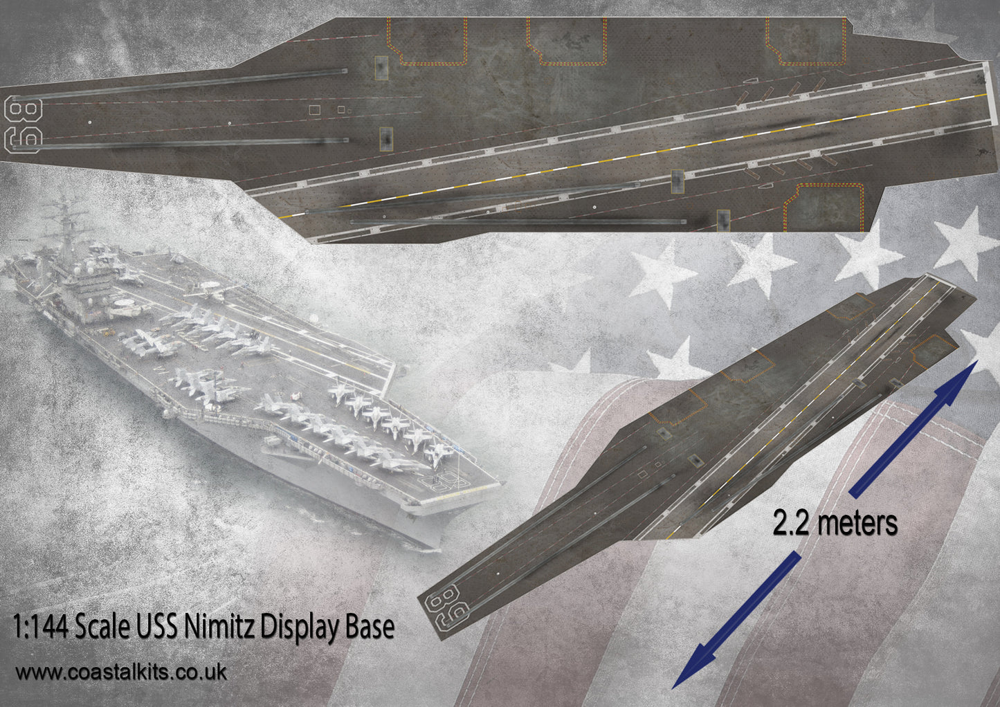 Vinyl 1:144 Scale USS Nimitz (CVN-68) Deck