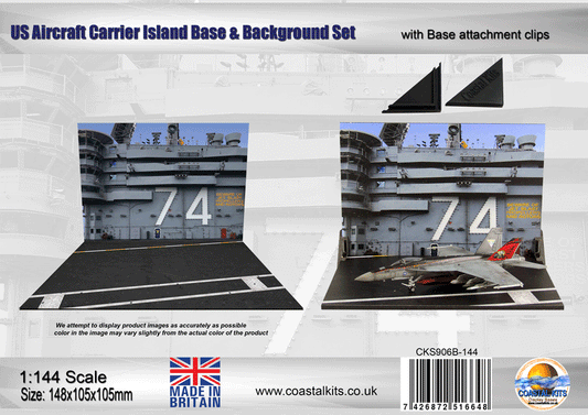 1:144 US Aircraft Carrier Island Base & Background