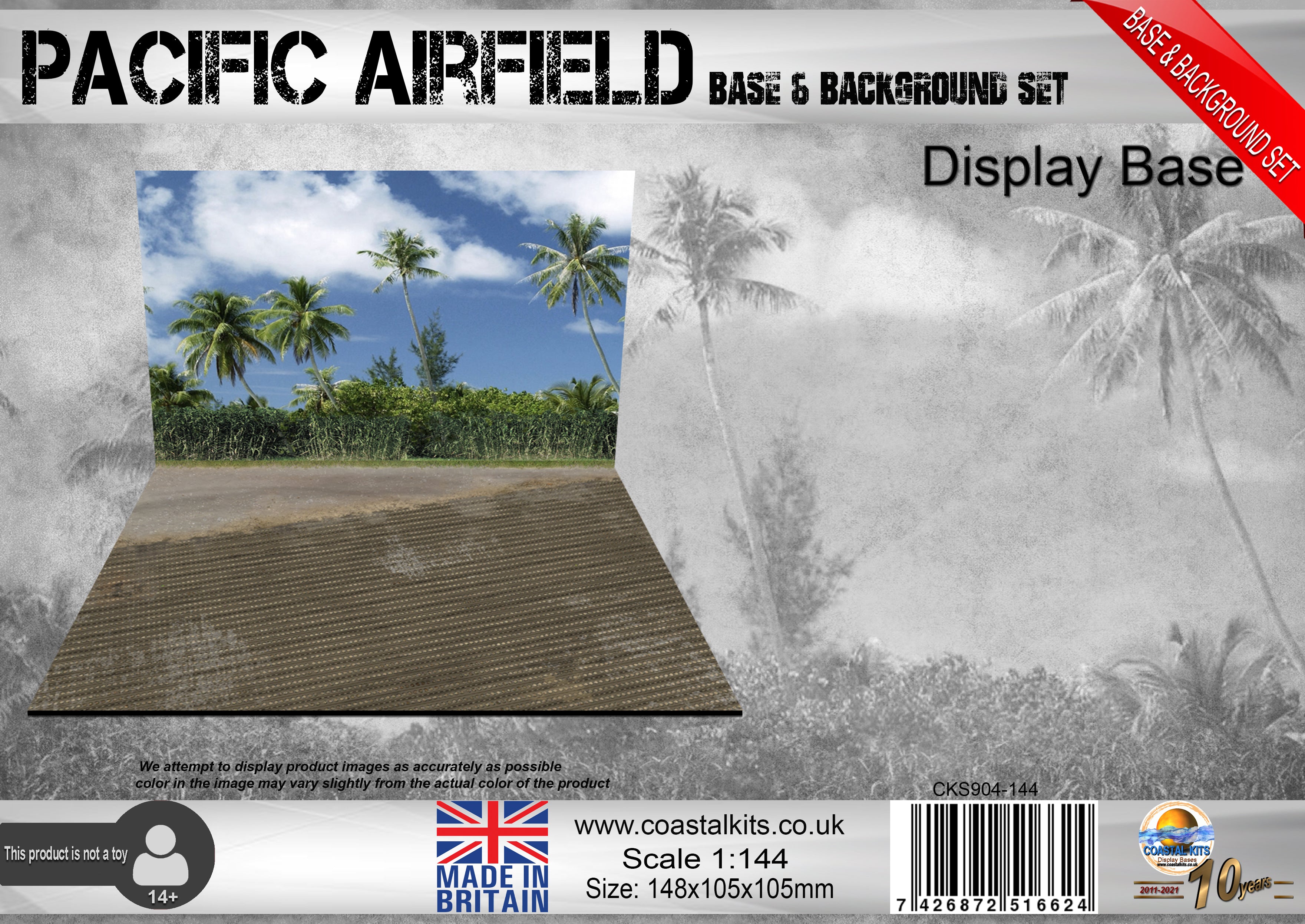 1:144 Pacific Airfield Base & Background – Coastal Display Bases