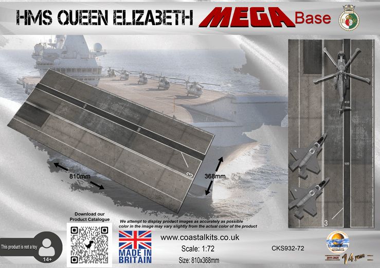 1:72 Scale HMS Queen Elizabeth Carrier Deck MEGA Base