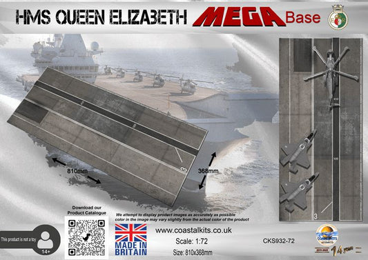 1:72 Scale HMS Queen Elizabeth Carrier Deck MEGA Base