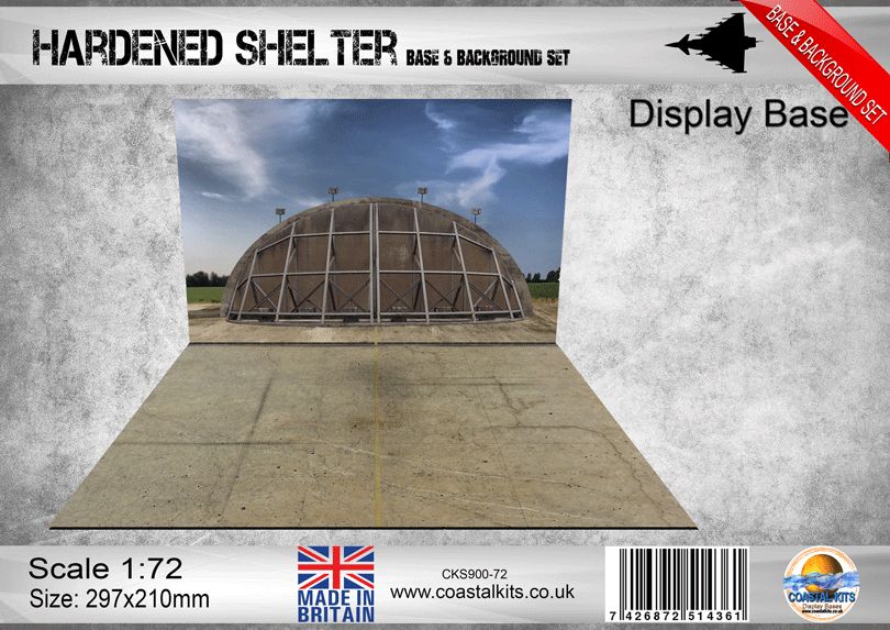 1:72 Hardened Aircraft Shelter Base &amp; Background