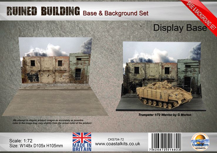 1_72 Ruined Building Base &amp; Background Set