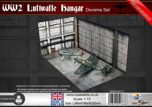 1:72 WW2 Luftwaffe Hangar Diorama Set
