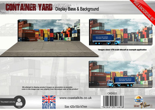 Diecast Container Yard Base &amp; Background