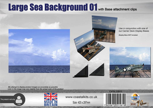 Large Sea Background 01  with attachment clips