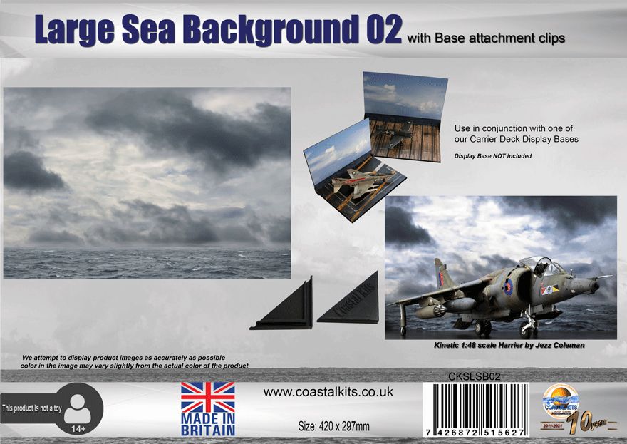 Large Sea Background 02 with attachment clips