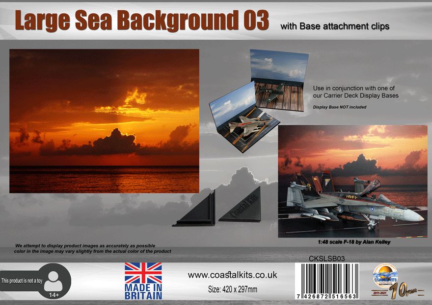 Large Sea Background 03 with attachment clips