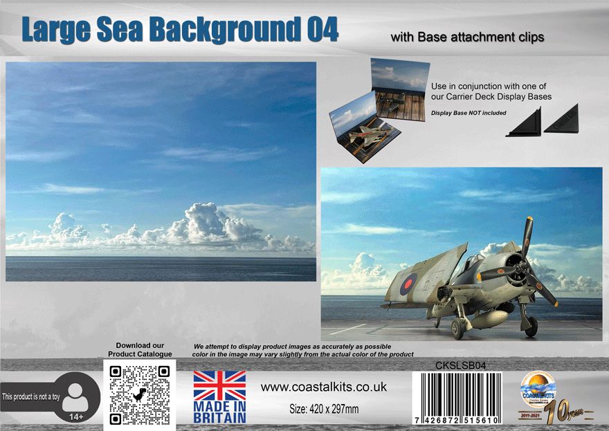 Large Sea Background 04 with attachment clips