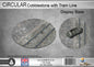 Circular Display Base Cobblestones with Tram Track