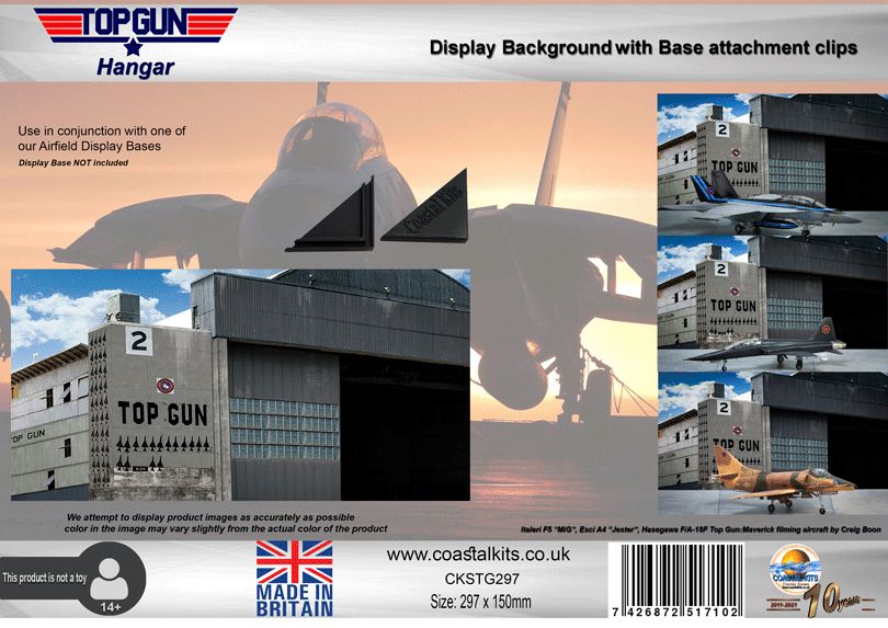 Top Gun Hangar Background 297x150mm